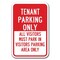 Signmission Tenant Parking Only Others Must Park In Visitors Parking Area 12inx18ins, A-1218 Tenant Parking A-1218 Tenant Parking - Tenant V - alternate 1
